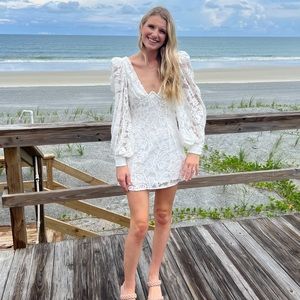 For Love and Lemons White Lace Dress